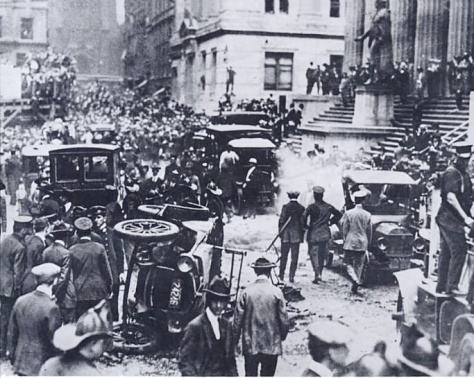 The Wall Street bombing occurred at 1201 pm on Thursday, September 16, 1920, in the Financial District of New York City. The blast killed 38 and seriously injured 143.