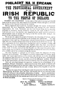 Easter Proclamation of 1916 Irish History. Easter Rising.