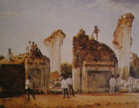 Ruinas de Cúa después del Terremoto de 1812 - Cristóbal Rojas 1812 Caracas Earthquake