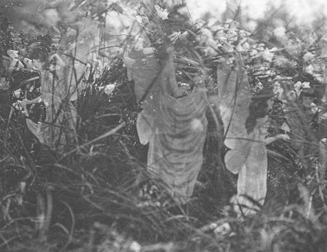 Cottingley-sunbathFairies and Their Sun-Bath, the fifth and last photograph taken of the Cottingley Fairies, the one that Frances Griffiths insisted was genuine.